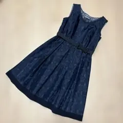 Feroux ネイビー ノースリーブワンピース