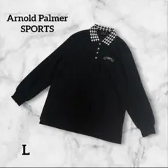 Arnold Palmer SPORTS 長袖 ポロシャツ 千鳥格子 Lサイズのサムネイル