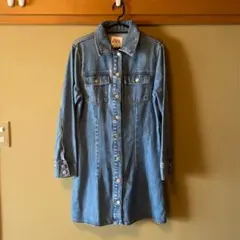 ZARA デニム シャツ ワンピース 長袖