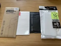 iPhone 12 mini ガラスフィルム ソフトケース 2点セット