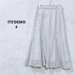 ITS’DEMO カットワークレース フレアスカート F 花柄 裏地ありJ718のサムネイル
