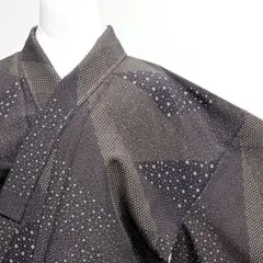 未着用　小紋　洗える着物　裂取り　ドット　大小霰　着物　039k