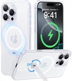 iPhone 16 Pro スマホケース MagSafe スタンド 縦横両対応