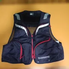 SHIMANO フィッシングベスト ブラック レッドのサムネイル