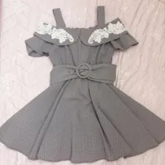 ROJITA オフショルチェックワンピース