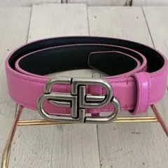 新品未使用】正規品BALENCIAGA バレンシアガ BBロゴ ベルト ピンク