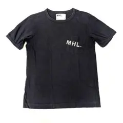 MHL エムエイチエル Tシャツ ロゴ ポケット ブラック Mサイズ