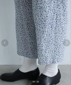 コットンキュプラ flower pr petti パンツ yuni 子花柄 水色のサムネイル