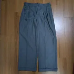 GU グレー ワイドパンツ L