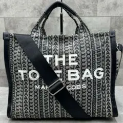 現行 美品 マークジェイコブス モノグラム ジャカード ザトート 2way M