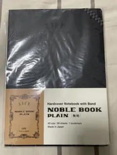 新品未使用 ライフ ノート ノーブルブック A5 無地 N1621 ブラックのサムネイル