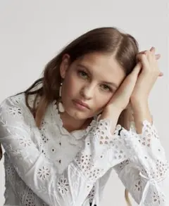 清楚♡ラルフローレン♡コットン刺繍ブラウス