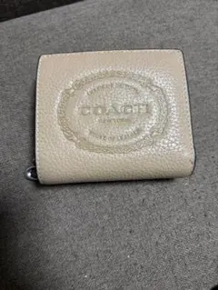 COACH ペブルレザー ヘリテージ スナップ ウォレット CM216