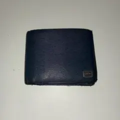 ポーター　ネイビー レザー 二つ折り財布のサムネイル