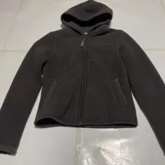UNIQLO フリースジャケット フード付き ダークグレー サイズ: S
