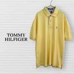 【トミーヒルフィガー】半袖ポロシャツ　刺繍　90s　イエロー