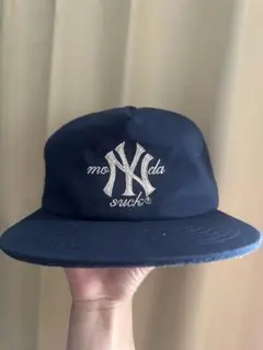 ネイビー ベースボールキャップ oMA Monday Suck NY OMA Monday Suck NY ベースボールキャップ ネイビー - メルカリ