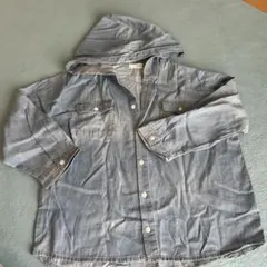b.ROOM フード付きデニムシャツ 130cm