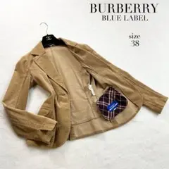 【バーバリーブルーレーベル】コーディロイテーラードジャケット☆ブラウン☆サイズM