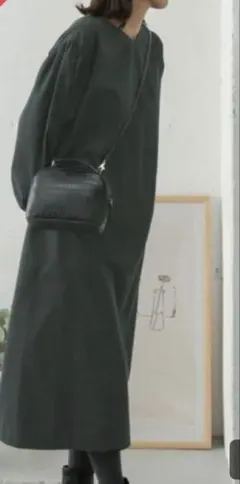美品URBAN RESEARCH DOORS ロングワンピース ダークグリーン
