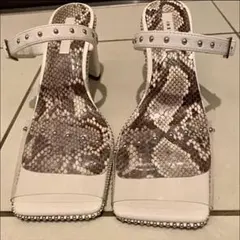 Ameri vintage スタッズクリアミュール白　Mサイズのサムネイル