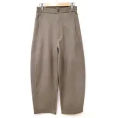 ユニクロ ワイドフィットカーブジャージーパンツ ベージュ