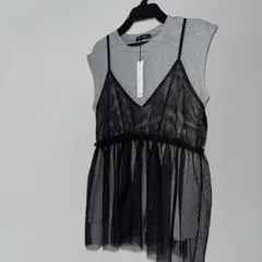 限定セール❣️ラメ入りタンクトップとレースキャミ2点セット⭐︎新品❣️