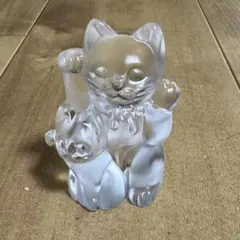 【非売品】レア 金運 TIFFE 招き猫 クリスタルガラス 東京金融取引所 招福