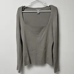 【M】H＆M エイチアンドエム カットソー グレージュ ニット