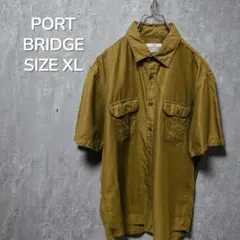 PORT BRIDGE ポートブリッジ 半袖シャツ XL カーキグリーン【94】