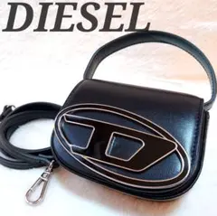 ✨美品✨DIESEL ワンショルダー 1DR カウレザー XS ブラック Dロゴ