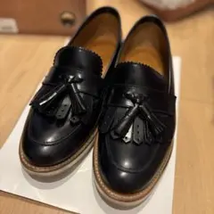 BERWICK バーウィック ネイビー タッセルフリンジシューズ ローファー