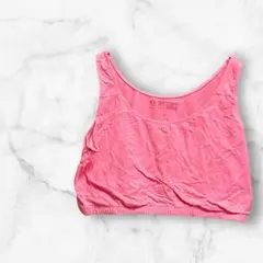 ピンク ノースリーブ ヨガ ピラティス スポーツウェア