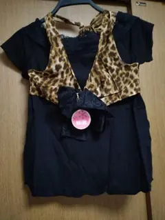 MARS 黒 ヒョウ柄 半袖トップス