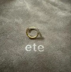 eteサークルビジューイヤリング（片耳）左用