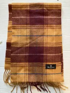 カシミヤ100% チェック柄マフラー