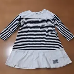 Noeil aime BEBE 七分袖ストライプワンピース