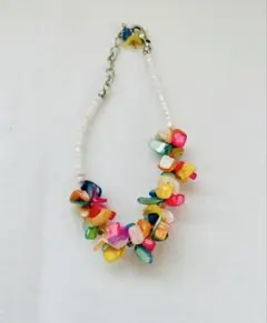 沖縄シェルブレスレット レインボーシェル