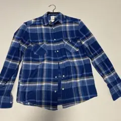 H&M エイチアンドエム　チェック柄　ネルシャツ　ブルー　Sサイズ　古着