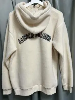 Arnold Palmer ボアフリース APチェックロゴ ジップパーカー