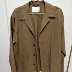 美品】PUBLIC TOKYO ブラウン レザー ロング アウター ジャケット