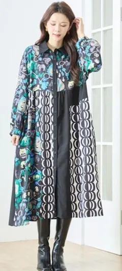 新品さらにOFF♥TRUBE アニマルモチーフロングワンピース9875