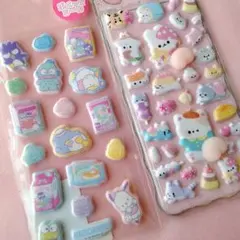 ぷくっとシール サンリオ ＆ ぷにっとかわいいシール　おしりシール２枚セット