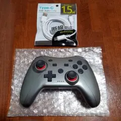 【美品】NSコントローラー DQ +【新品】USB A to C ケーブル