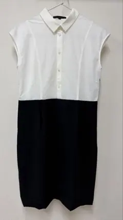 【新品未使用タグ付き】UNTITLED ノースリーブ バイカラーワンピース