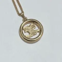 Courreges クレージュ ロゴ ネックレス ゴールド 良品