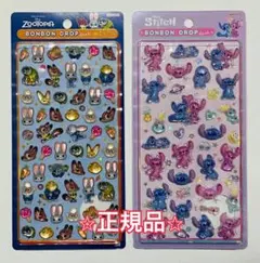 【正規品】ボンボンドロップ　シール　ズートピア　スティッチ　2枚セット