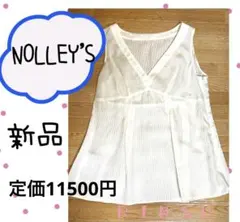新品　NOLLEY'S シルキーサテン　ノースリーブブラウス