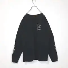 【即完モデル】LEFT ALONE ロンT スリーブロゴ　古着　長袖　トレンド.
