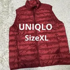 ユニクロ ウルトラライトダウン ダウンベスト レッド メンズ サイズXL